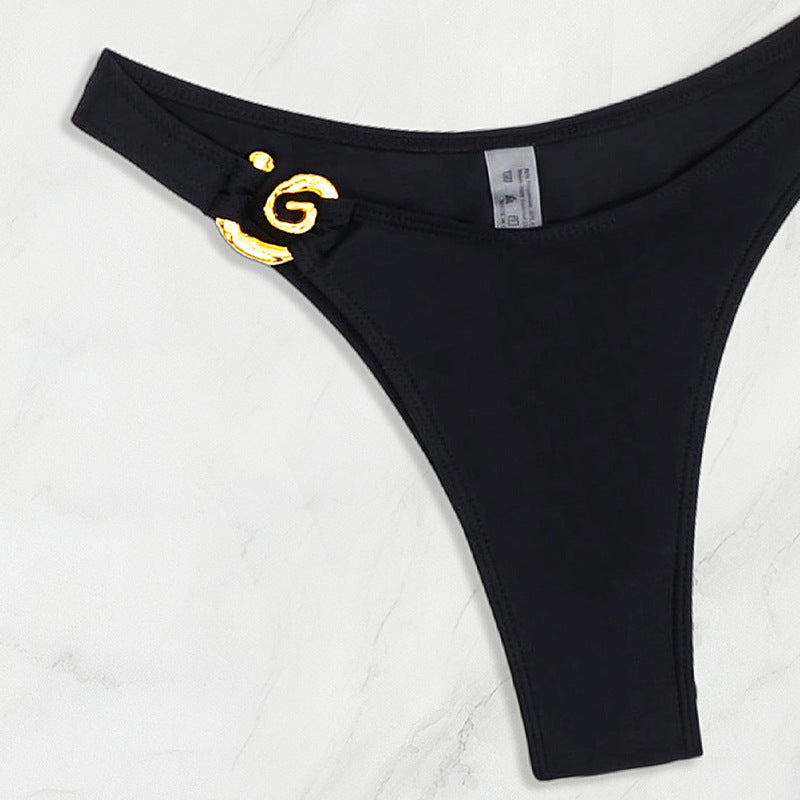 Damen Bikini mit eleganten Gold-Details R&B