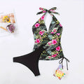 Damen Badeanzug mit floralem Design und verstellbaren Trägern R&B