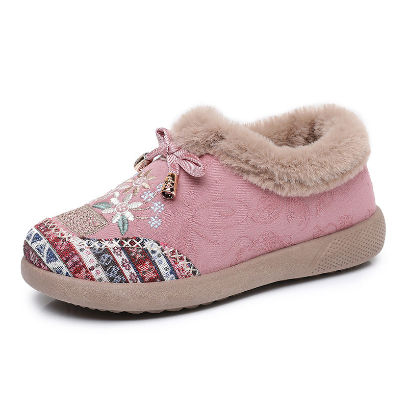 Damen Wärmeisolierte Hausschuhe mit floraler Stickerei R&B
