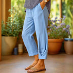 Damen Weite Leinenhose