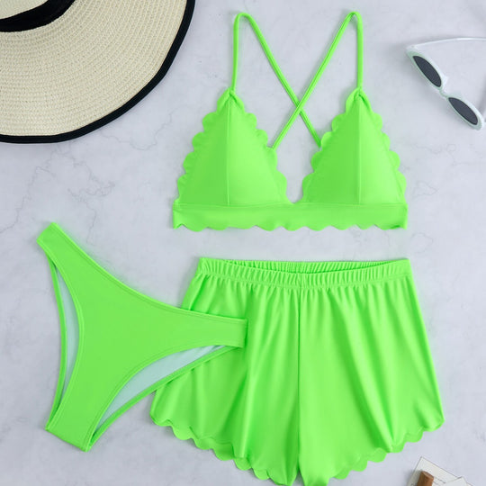 Damen Triangel-Bikini mit Shorts R&B