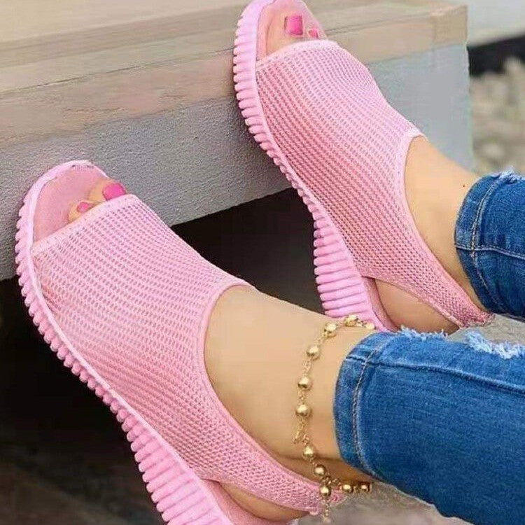 Damen atmungsaktive Freizeitsandalen mit rutschfester Sohle und elastischem Obermaterial R&B