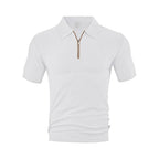 Herren Polo-Shirt mit elegantem Reißverschluss und strukturiertem Design R&B