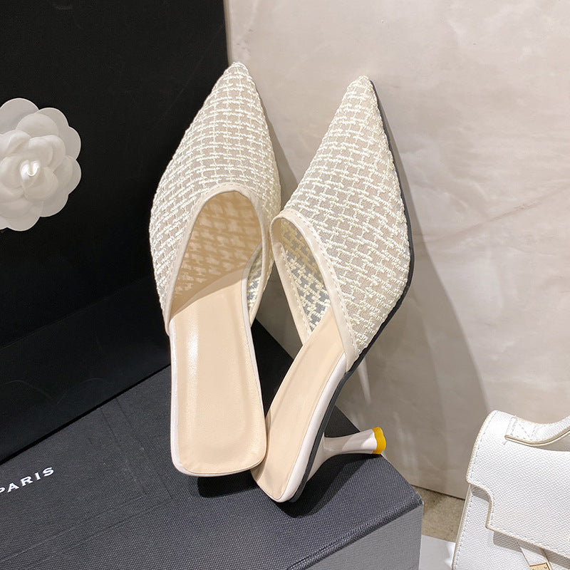 Damen Komfortable Mules mit elegantem Absatz R&B