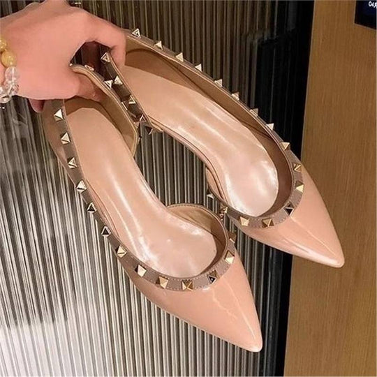 Damen spitze Ballerinas mit metallischen Nieten R&B