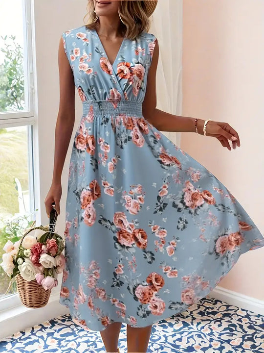 Damen Verspieltes A-Linien Kleid mit floralen Details R&B