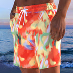 Herren Badeshorts mit animalischem Muster und elastischem Bund