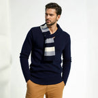 Herren hochwertiger V-Ausschnitt Pullover aus weichem Strickmaterial R&B