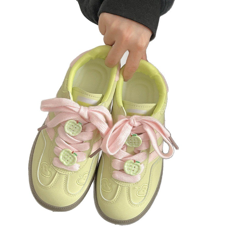 Damen Modische Sneakers mit verspieltem Apfel-Design R&B