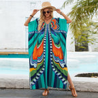 Damen Strandkleid im bunten Grafischen Design R&B