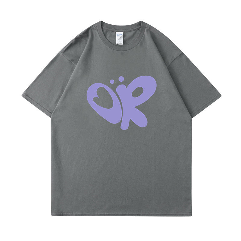 Damen lässiges T-Shirt mit einzigartigem Grafikdruck R&B