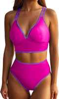 Damen Bikini-Set mit elegantem Hochgeschnittenen Höschen und verstellbaren Trägern R&B