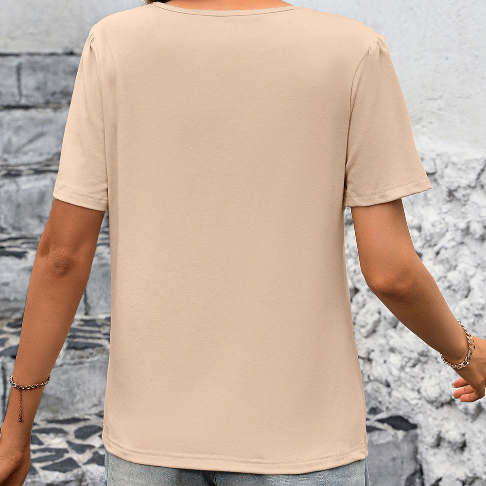 Damen elegantes T-Shirt mit strukturiertem Design R&B