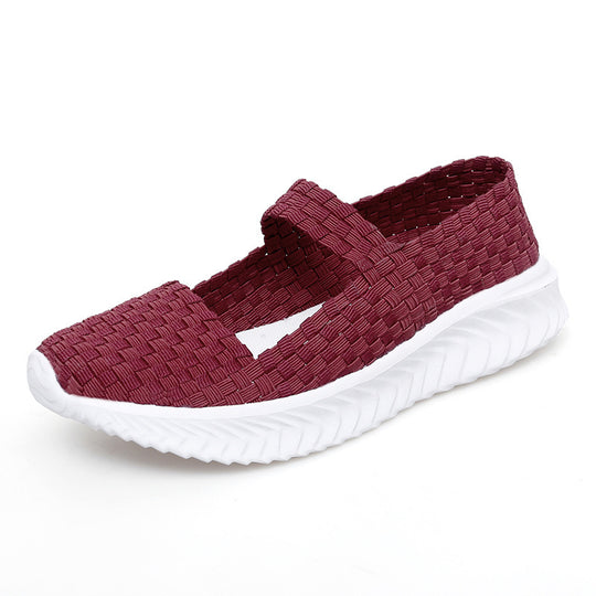 Damen Atmungsaktive Slip-On Freizeit-Schuhe mit elastischem Obermaterial R&B