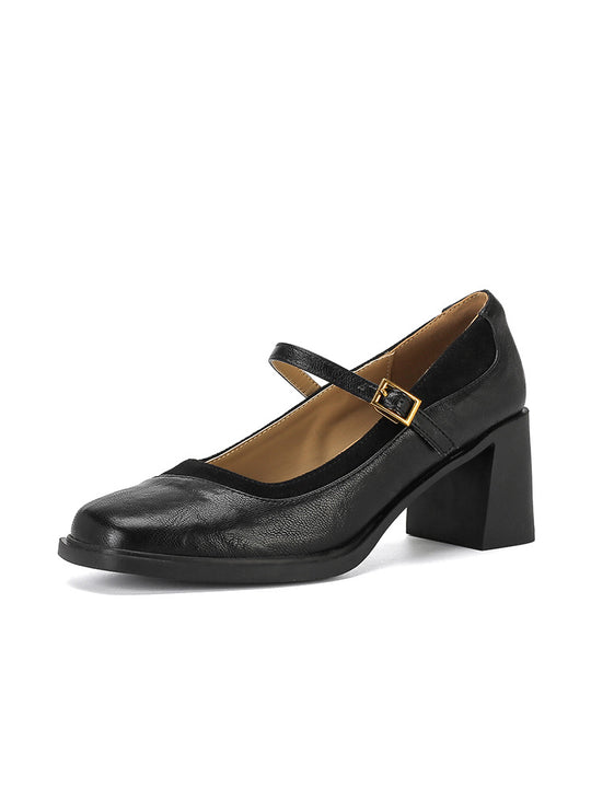 Damen Elegante Mary Jane Schuhe mit Blockabsatz und stilvollem Riemchen R&B