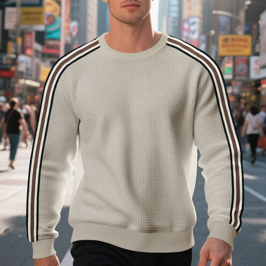 Herren Komfortables Sweatshirt mit strukturiertem Design und modischen Streifendetails R&B