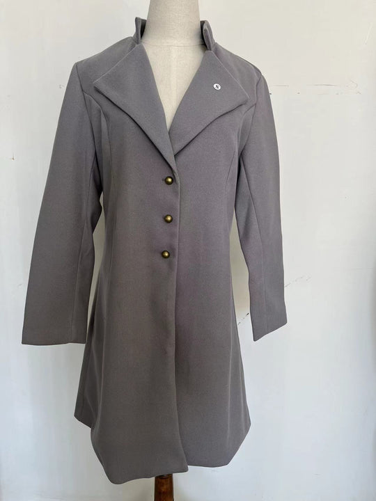Damen eleganter asymmetrischer Übergangsmantel R&B