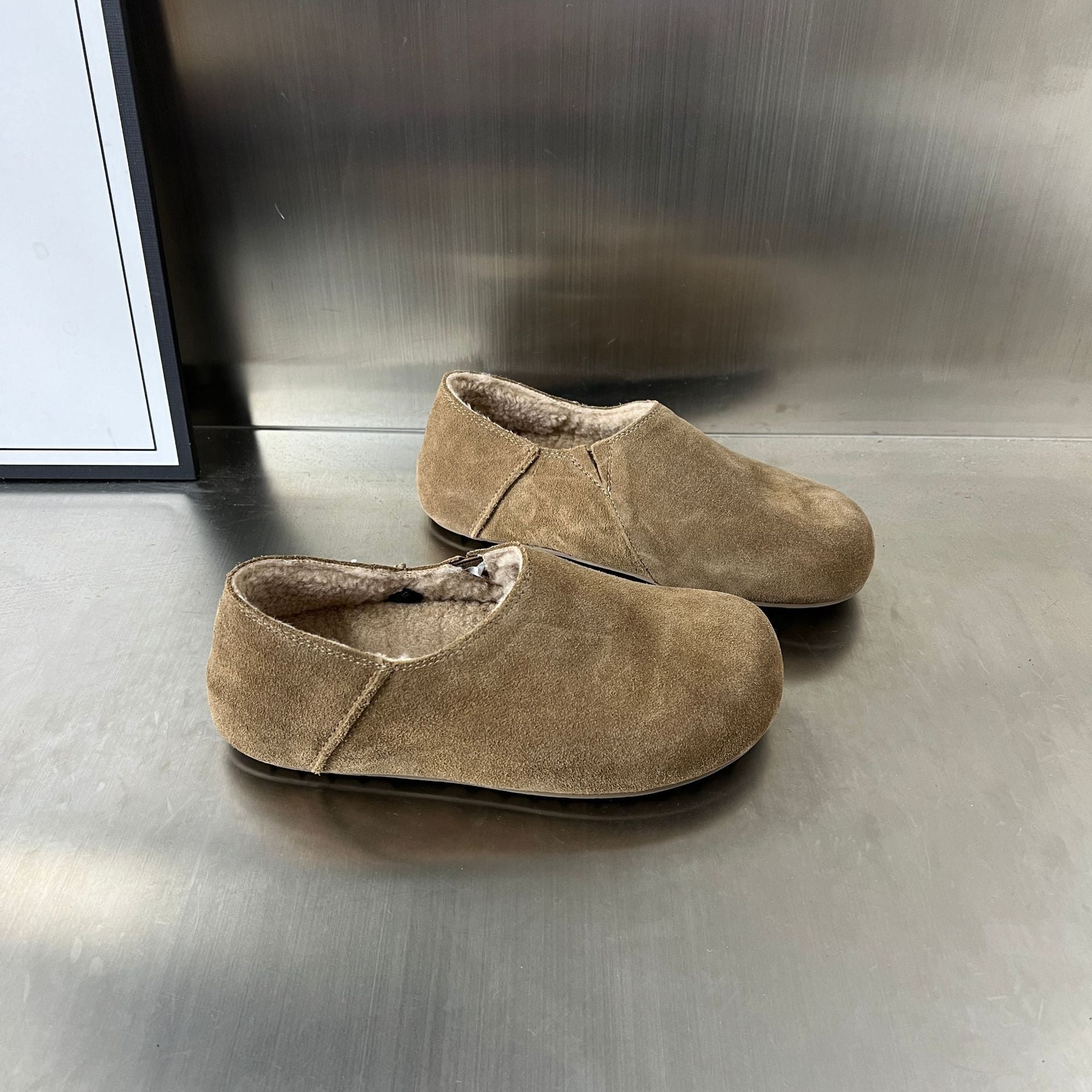 Damen Komfortable Hausschuhe aus weichem Wildleder mit kuscheligem Innenfutter R&B