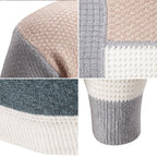 Herren modischer Pullover mit strukturiertem Farbblockdesign R&B
