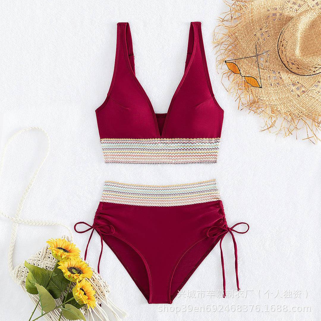 Damen Hochgeschnittener Sportbikini R&B