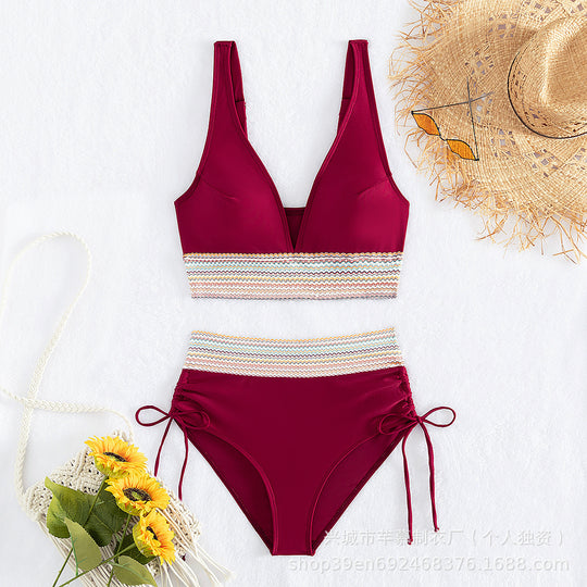 Damen Hochgeschnittener Sportbikini R&B