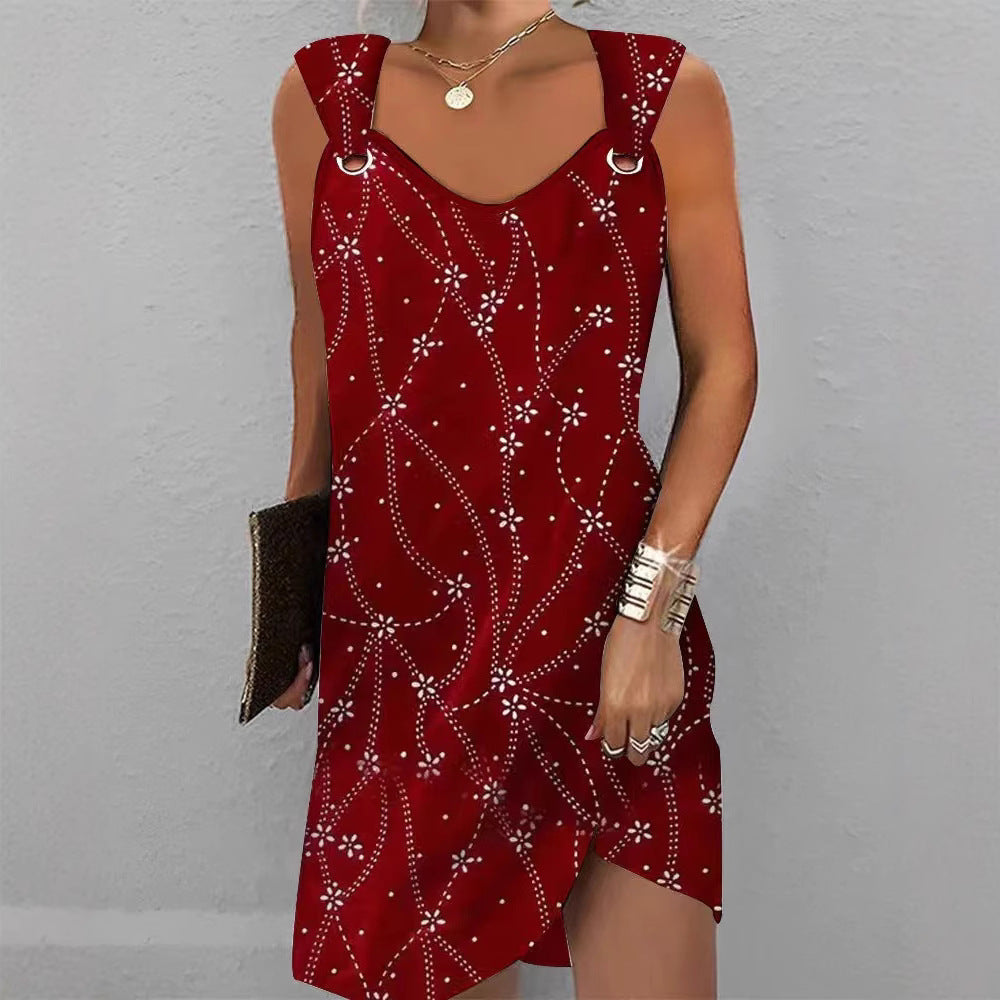 Damen Freizeitkleid mit dekorativem Blumendruck und elegantem Schnitt Heidi-Mode
