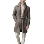 Herren modischer Trenchcoat mit praktischen Taschen und modernem Schnitt R&B