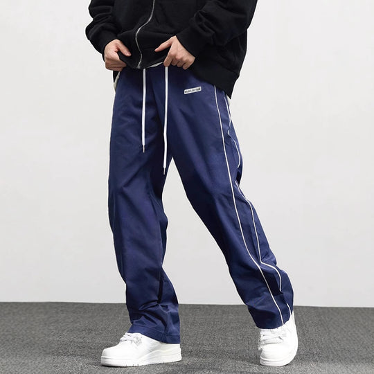 Herren Hochwertige Freizeithose mit verstellbarem Bund und seitlichen Streifen R&B