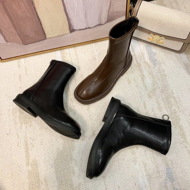 Damen Modische Chelsea-Stiefel mit flexiblem Reißverschluss und strapazierfähiger Sohle R&B
