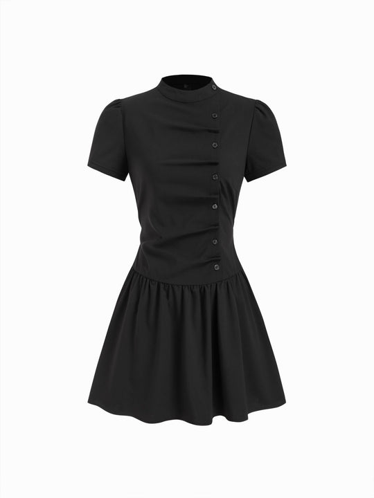 Damen Karo Kurzarmkleid R&B