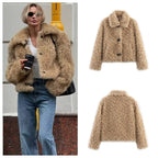 Damen kuschelige Teddyjacke R&B
