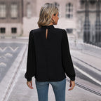 Damen Bluse mit eleganten Faltenärmeln