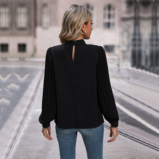 Damen Bluse mit eleganten Faltenärmeln R&B