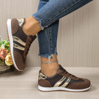 Damen Sportliche Sneakers mit Glitzerakzenten R&B