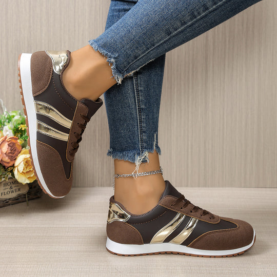 Damen Sportliche Sneakers mit Glitzerakzenten R&B