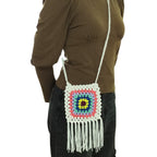 Damen Handgefertigte Häkel Tasche R&B