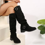 Damen modische Overknee-Stiefel aus Wildleder R&B