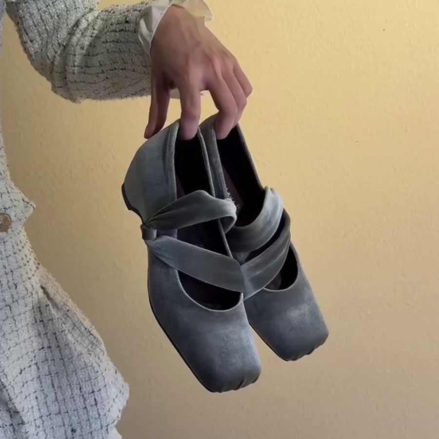 Damen elegante und bequeme Slipper mit modischem Riemendesign R&B