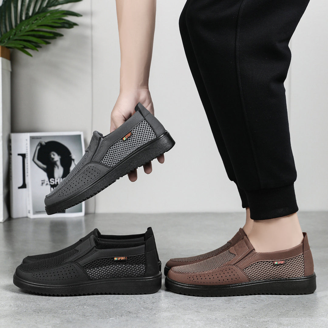 Damen Sportliche Mesh Slip-On Sneakers mit rutschfester Sohle R&B