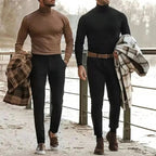 Herren Rollkragenpullover aus weichem Stretchmaterial