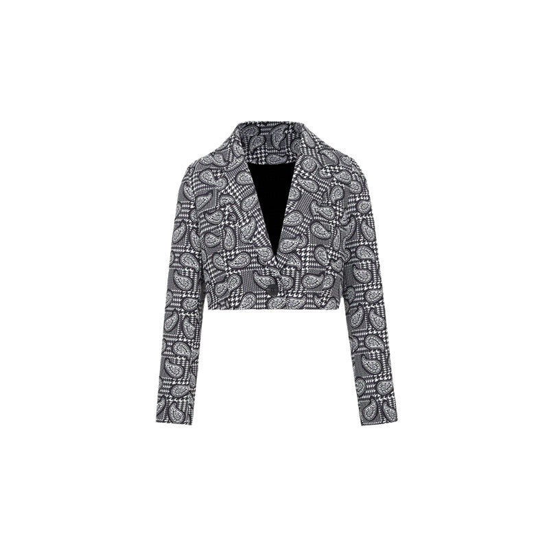Damen Blazer mit modischem Paisleymuster und tailliertem Schnitt R&B