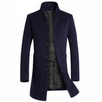 Herren elegante Steppjacke mit hohem Kragen und modischem Schnitt