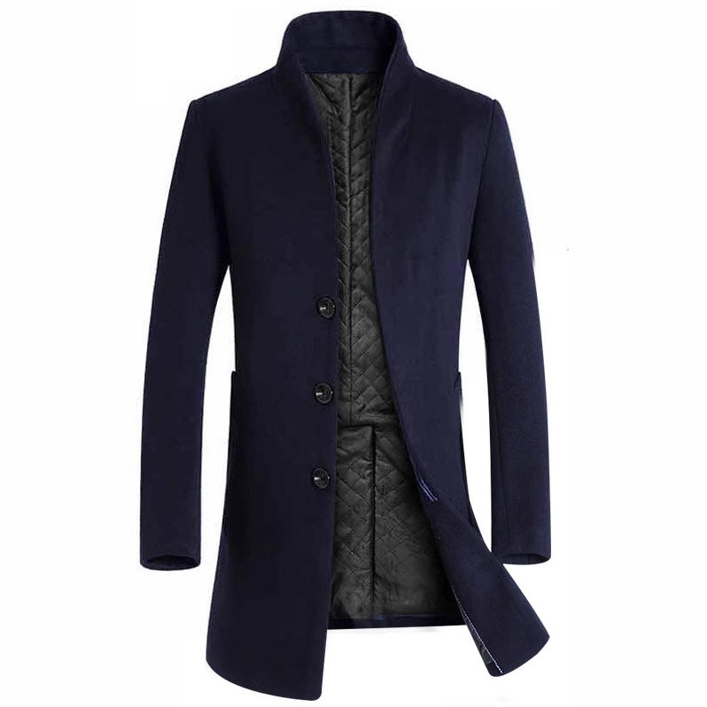 Herren elegante Steppjacke mit hohem Kragen und modischem Schnitt