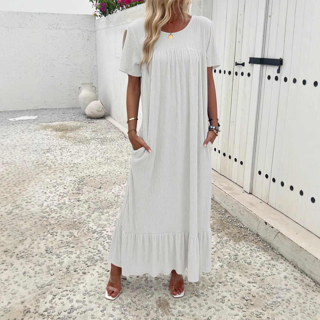 Damen Maxi-Kleid mit praktischem Taschen-Design R&B