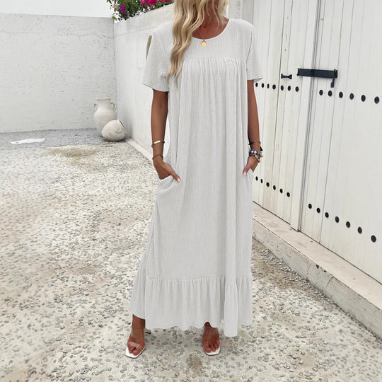 Damen Maxi-Kleid mit praktischem Taschen-Design R&B