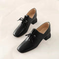 Damen elegante Schnürschuhe mit eckiger Zehenpartie und modischem Absatz R&B