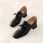 Damen elegante Schnürschuhe mit eckiger Zehenpartie und modischem Absatz R&B