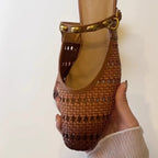 Damen Elegante und atmungsaktive Pantoletten mit modischem Riemchen-Design R&B