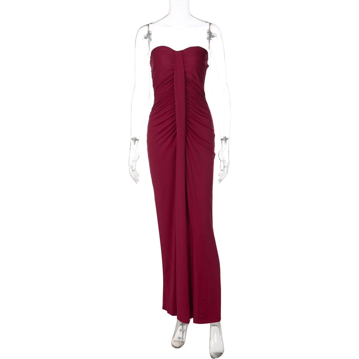 Damen Elegantes Maxi-Kleid mit raffiniertem Tailleneinsatz und Raffung R&B
