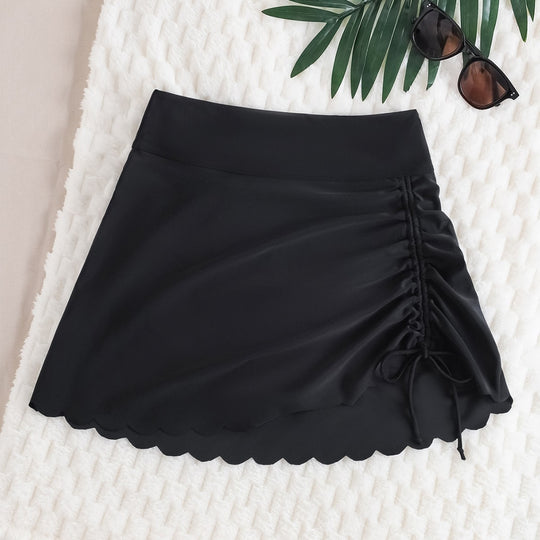 Damen Bade-Rock mit Raffungsdetails und eleganter Wellenkante R&B
